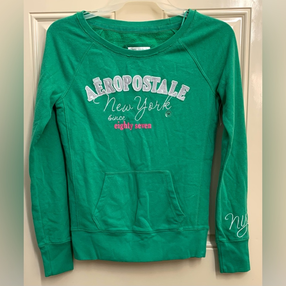 NWOT Aeropostale Women Crew Sweatshirt - Green Medium